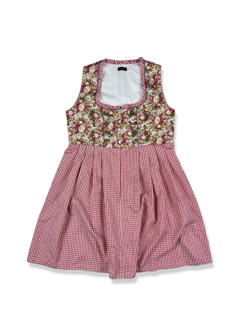 Glorystar Floral Plaid Dirndl Costume Dress